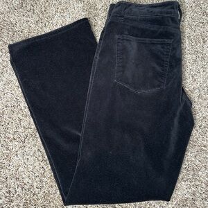 Coldwater Creek‎ Black Corduroy Pants Women’s P10 Petite Stretch Bootcut Velvet
